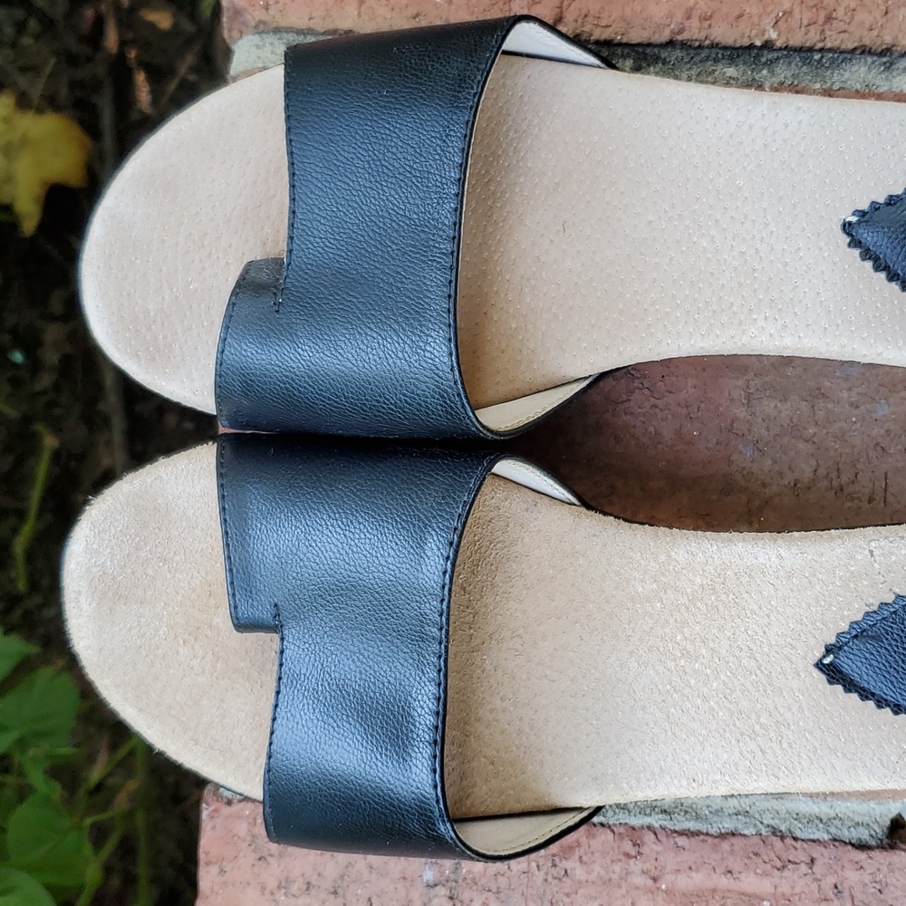 Leather platform sandals, sz. 9+ - Picture 5 of 11